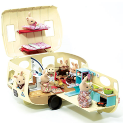 sylvanian families caravan and car set
